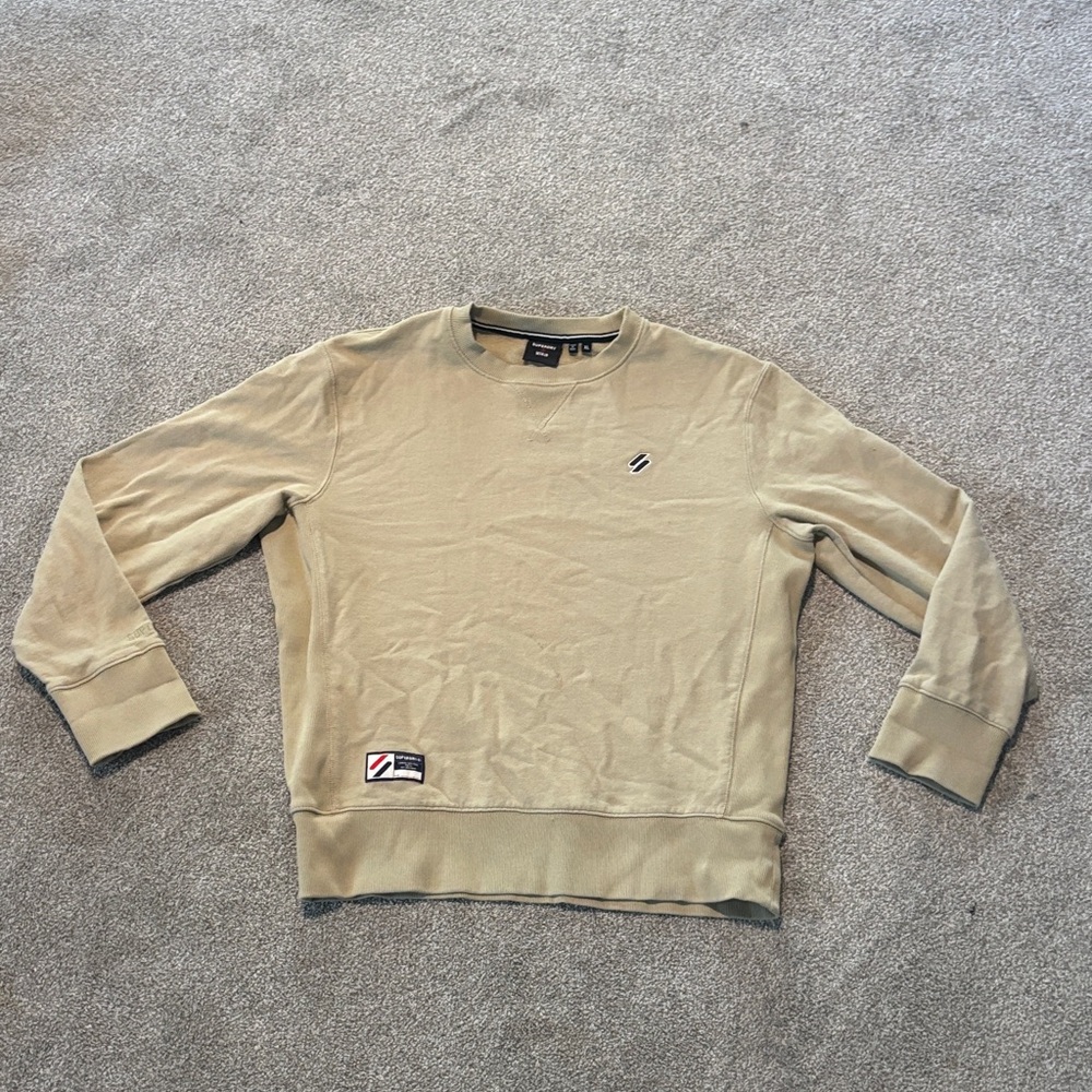 Superdry Men's Tan Crewneck Sweater - Picture 1 of 5